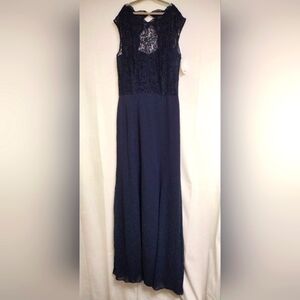 Dessy Collection Midnight Blue Formal Dress